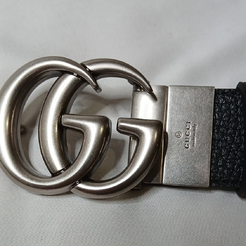 Gucci GG Maramont Reverseible Black/Brown Belt - Picture 2 of 5